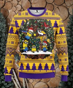 Minnesota Vikings Minion Christmas Ugly Sweater