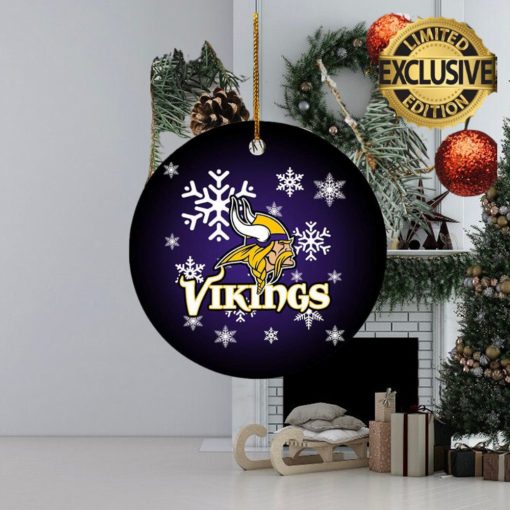 Minnesota Vikings NFL Custom Name 2023 Holiday Gifts Christmas Decorations Ornament