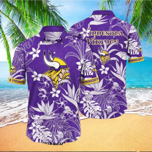 Minnesota Vikings NFL Floral Full Print Unisex Hawaiian Shirt