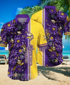 Minnesota Vikings NFL Flower 3D Hawaiian Shirt