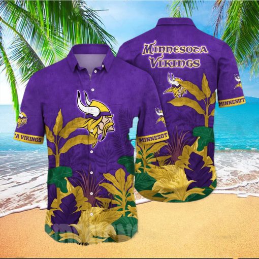 Minnesota Vikings NFL Flower All Over Print Classic Hawaiian Shirt