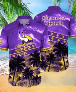 Minnesota Vikings NFL Flower All Over Printed Unisex Hawaiian Shirt