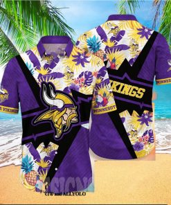 Minnesota Vikings NFL Flower Classic Full Print Hawaiian Shirt