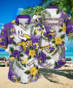 Minnesota Vikings NFL Flower Full Print Classic Hawaiian Shirt