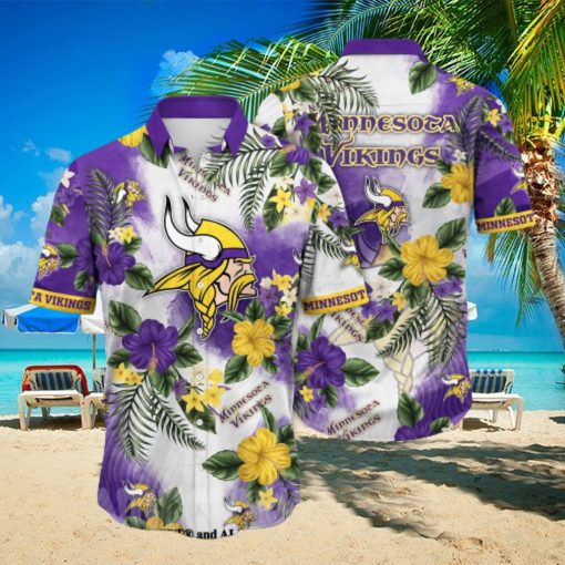 Minnesota Vikings NFL Flower Full Print Classic Hawaiian Shirt