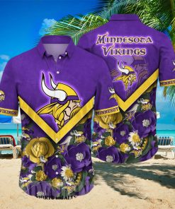 Minnesota Vikings NFL Flower Full Printing Classic Hawaiian Shirt