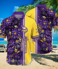 Minnesota Vikings NFL Flower Tropical All Over Printed Unisex Hawaiian Shirt