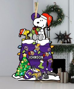 Minnesota Vikings NFL Snoopy Ornament Personalized Christmas 2023 Holidays