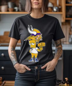 Minnesota Vikings NFL X Bart Simpson cartoon shirt