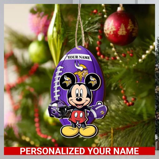 Minnesota Vikings Personalized Your Name Mickey Mouse And NFL Team Ornament SP161023180ID03