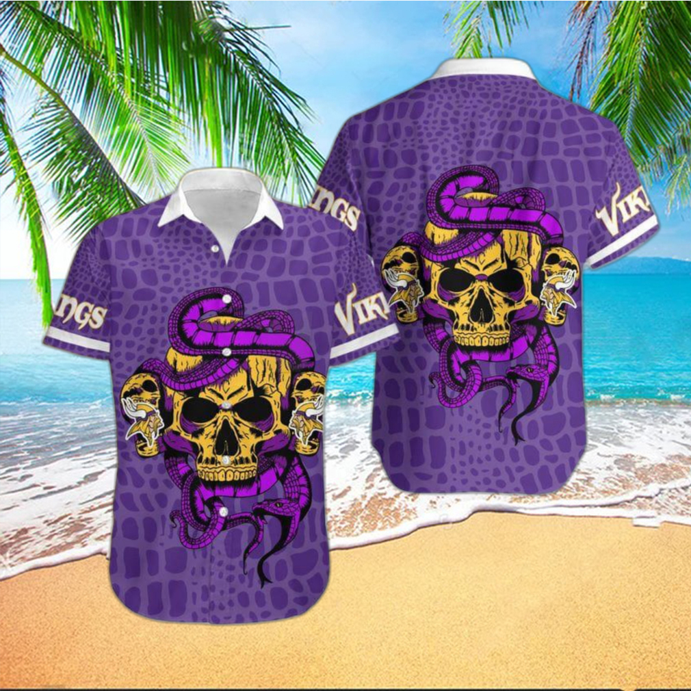 Minnesota Vikings Short Sleeve Aloha Hawaiian Shirt And Shorts