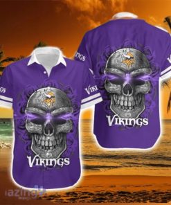 Minnesota Vikings Sugar Skull Nfl Hawaiian Shirt For Fans