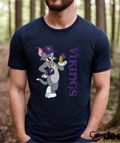 Minnesota Vikings T Shirt Print Tom And Jerry Nfl Tom And Jerry Tshirt For Fans