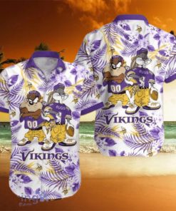 Minnesota Vikings Taz And bugs NFL Teams Hawaiian Shirt Gift For Men And Women