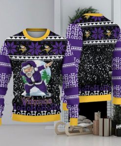 Minnesota Vikings Ugly Christmas Santa Claus Xmas Sweater Hangings Gift Mens Women