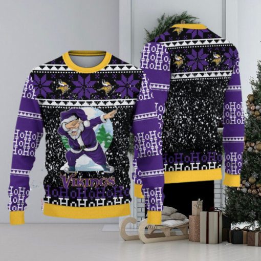 Minnesota Vikings Ugly Christmas Santa Claus Xmas Sweater Hangings Gift Mens Women