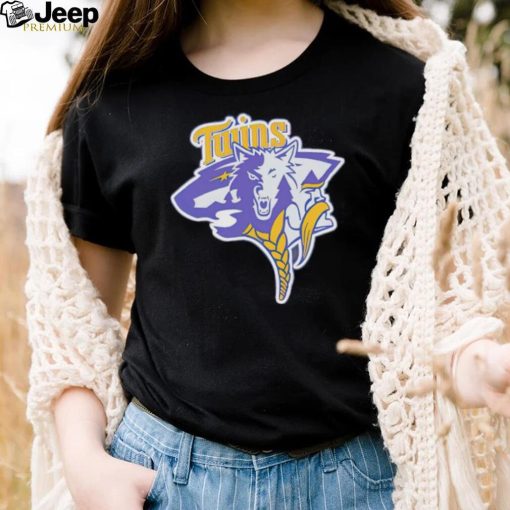 Minnesota Vikings Wild Twins Timberwolves logo shirt