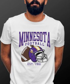 Minnesota Vikings football est. 1961 NFL helmet logo shirt