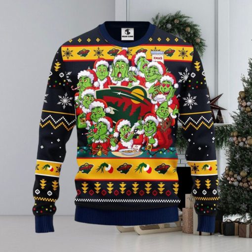 Minnesota Wild 12 Grinch Xmas Day Xmas Ugly Christmas Sweater Best Christmas Gift Ideas