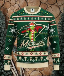 Minnesota Wild Funny Grinch Christmas Ugly Sweater