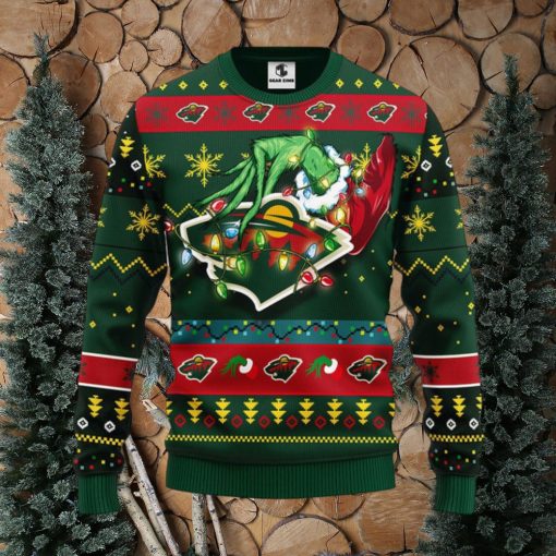 Minnesota Wild Grinch Christmas Ugly Sweater