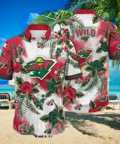 Minnesota Wild NHL Flower All Over Print Unisex Hawaiian Shirt