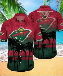 Minnesota Wild Nhl Logo Coconut Tropical Hawaiian Shirt Beach Gift For Fans