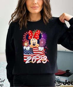 Minnie Mouse American Flag 2023 4th Of July Independence Day Tshirt