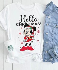 Minnie Mouse And Gift For You Christmas Shirt, Minnie Mouse Christmas Shirt, Hello Christmas T Shirt