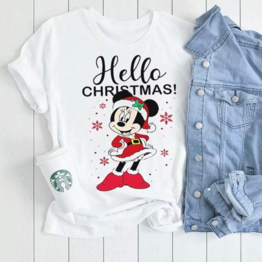 Minnie Mouse And Gift For You Christmas Shirt, Minnie Mouse Christmas Shirt, Hello Christmas T Shirt