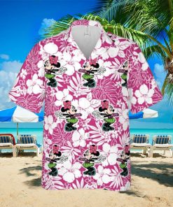 Minnie Mouse Floral Pattern Hawaiian Shirt