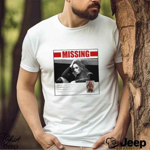 Missing Persons Poster For Becky Lynch Shirt