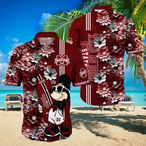 Mississippi State Bulldogs Aloha Mick Pattern Hawaiian Shirt For Fans