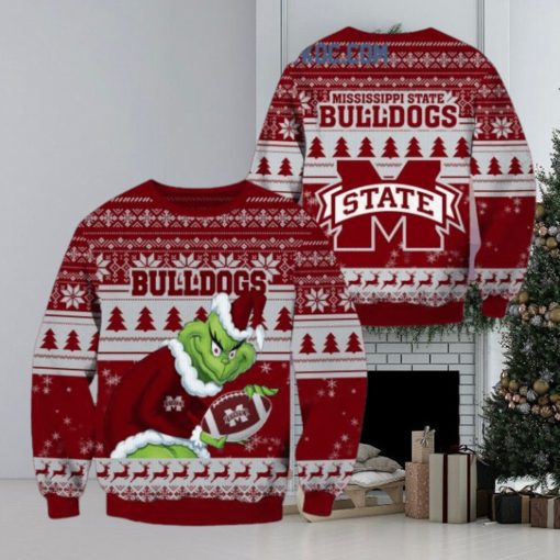 Mississippi State Bulldogs Grinch NCAA Christmas Ugly Sweater