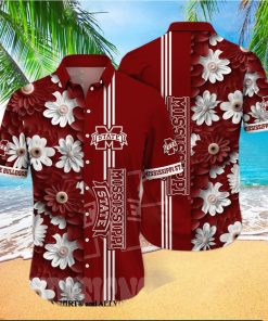 Mississippi State Bulldogs NCAA Floral Full Print Classic Hawaiian Shirt