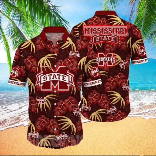 Mississippi State Bulldogs NCAA Flower Full Printing 3D Hawaiian Shirt