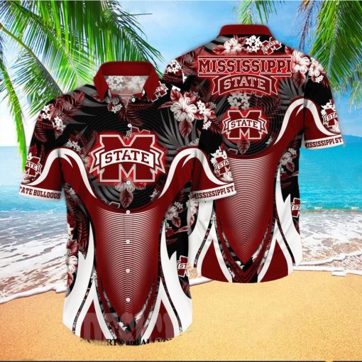 Mississippi State Bulldogs NCAA Flower Tropical All Over Print Unisex Hawaiian Shirt