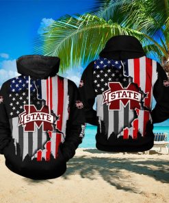 Mississippi State Bulldogs NCAA US Flag 3D Printed Hoodie