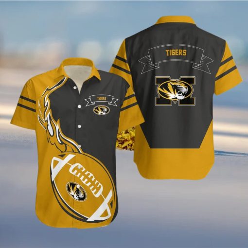 Missouri Tigers 3D Hawaiian Shirt Flame Ball NCAA Men And Women Gift For Fans