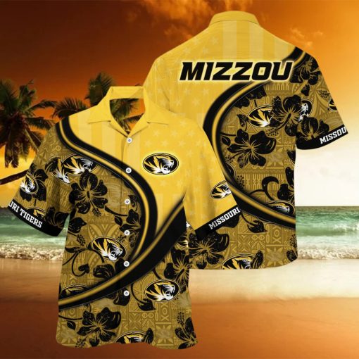 Missouri Tigers NCAA Us Flag Hawaiian Shirt Custom Summer Aloha Shirt