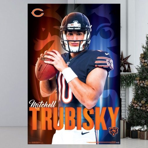 Mitch Trubisky Arrival Chicago Bears Nfl Football Poster