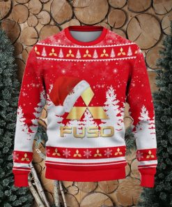 Mitsubishi Fuso Ugly Christmas Sweater Car Lovers Santa Hat Tree Christmas For Fans Gift