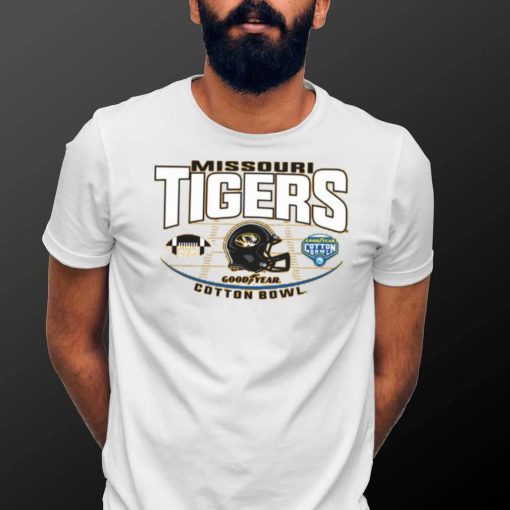 Mizzou Tigers Cotton Bowl Football Helmet Gold T Shirt