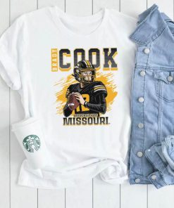 Mizzou Tigers NIL Football Brady Cook White T Shirt