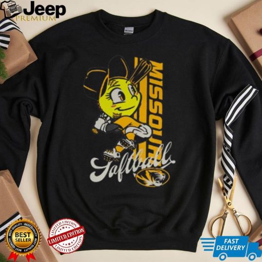 Mizzou Tigers Softball Head Oval Tiger Head Long Sleeves T Shirt