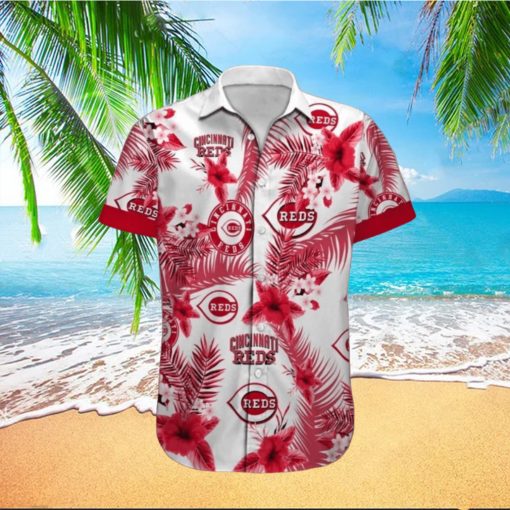 Mlb Cincinnati Reds Hawaiian Shirt Colorful Tropical Forest Beach Lovers Gift