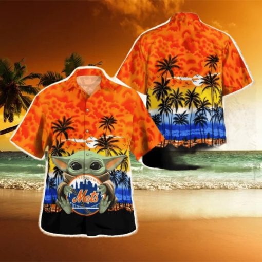 Mlb New York Mets Tropical Hawaiian Shirt