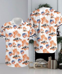 Mls Fc Cincinnati Coconut Trees Hawaiian Shirt