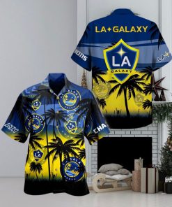 Mls La Galaxy Coconut Tree Beach Hawaiian Shirt