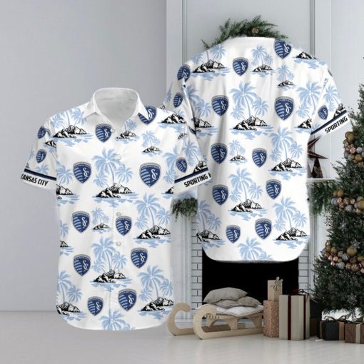 Mls Sporting Kansas City Coconut Tree Hawaiian Shirt